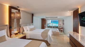 Superior Junior Suite Ocean View - Two Double Beds | Hypo-allergenic bedding, down duvets, free minibar, in-room safe