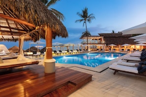 2 outdoor pools, open 7:00 AM to 8:00 PM, pool umbrellas, pool loungers - Villa Premiere Boutique Hotel & Romantic Getaway (Puerto Vallarta)