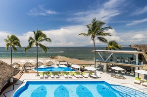 Outdoor pool, open 7:00 AM to 8:00 PM, pool umbrellas, sun loungers