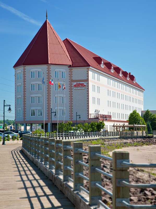 Experience the charm of the Chateau Moncton Hotel & Suites, situated near a scenic waterfront area with a picturesque boardwalk.