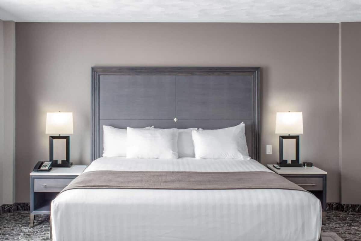 办公桌、笔记本电脑工作区、遮光窗帘、熨斗/熨衣板