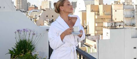 Premium bedding, down comforters, pillowtop beds, in-room safe