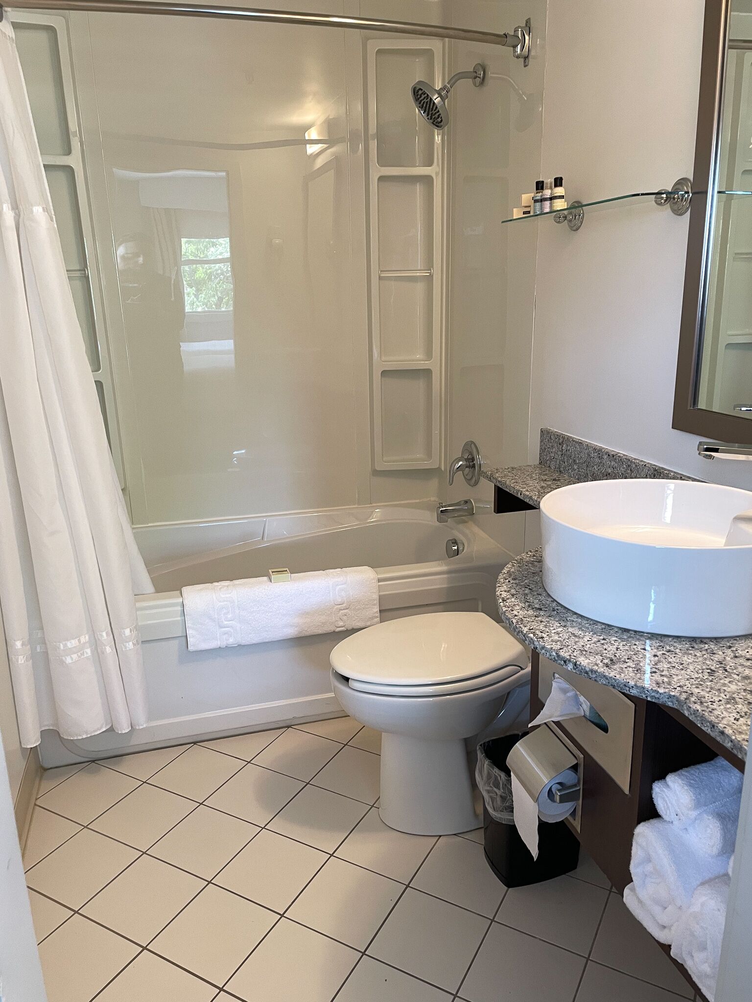 standard room, 1 king bed | bathroom | combined shower/bathtub, free toiletries, hair dryer, towels