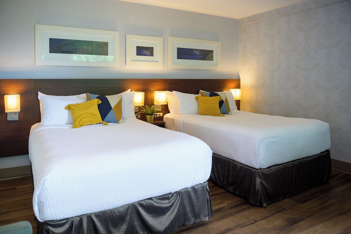 Standard Room, 2 Double Beds | Desk, iron/ironing board, free WiFi, bed sheets