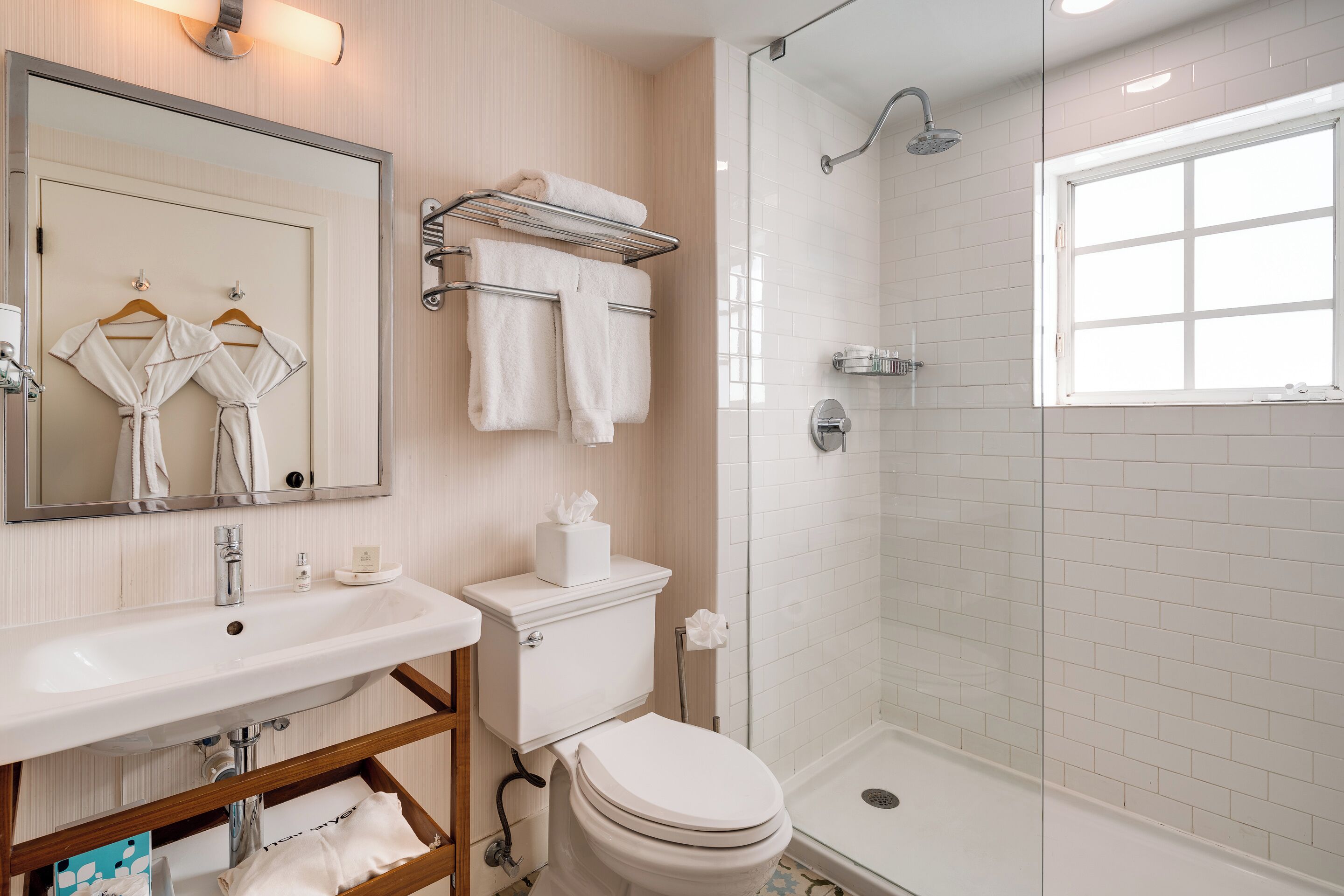 grand suite, 1 king bed, balcony | bathroom | shower, rainfall showerhead, designer toiletries, hair dryer