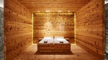 Couples treatment room(s), sauna, steam room, body treatments