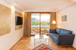 26-inch flat-screen TV with cable channels, TV