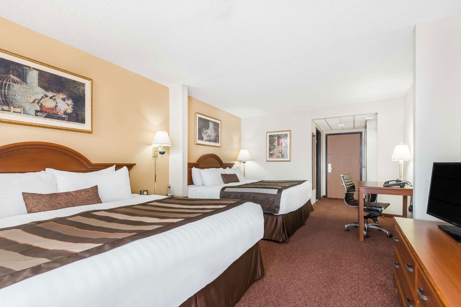 Hypo-allergenic bedding, in-room safe, desk, laptop workspace