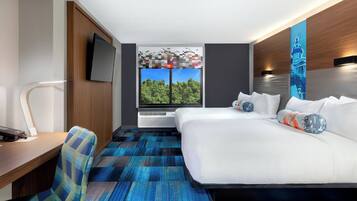 aloft, Habitación, 2 camas de matrimonio | Colchones con acolchado adicional, caja fuerte, escritorio