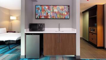 aloft, Suite, 1 King Bed | Living area | 55-inch TV with satellite channels, Netflix