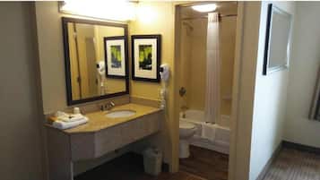 Desk, blackout curtains, iron/ironing board, free WiFi