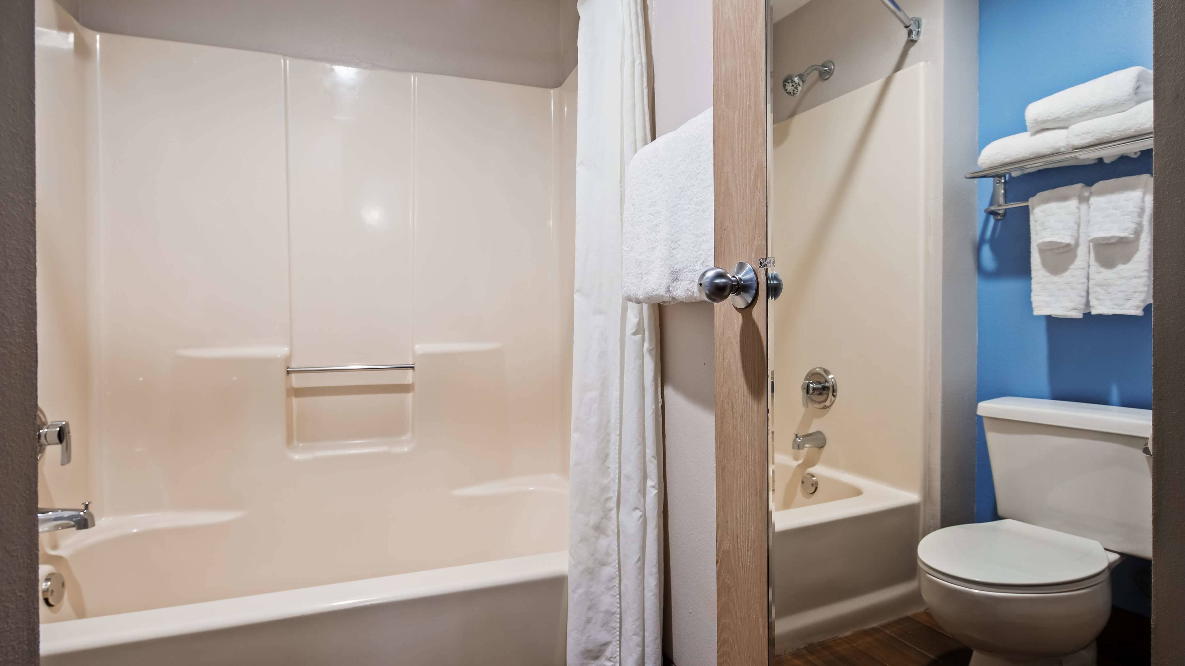 free toiletries, hair dryer, towels, soap