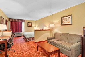 Suite, 1 King Bed, Non Smoking, Microwave | 1 bedroom, desk, iron/ironing board, rollaway beds