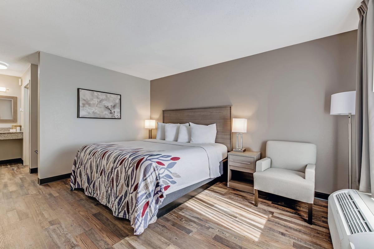 1 Schlafzimmer, Verdunkelungsvorhänge, kostenloses WLAN, Bettwäsche