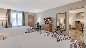 Blackout drapes, free WiFi, bed sheets