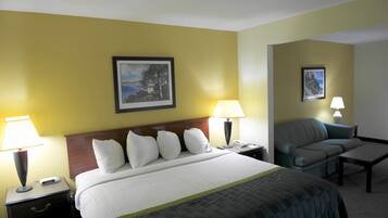 Desk, laptop workspace, iron/ironing board, free cribs/infant beds