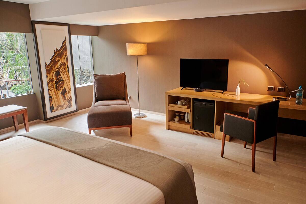 Premium bedding, down comforters, pillowtop beds, minibar