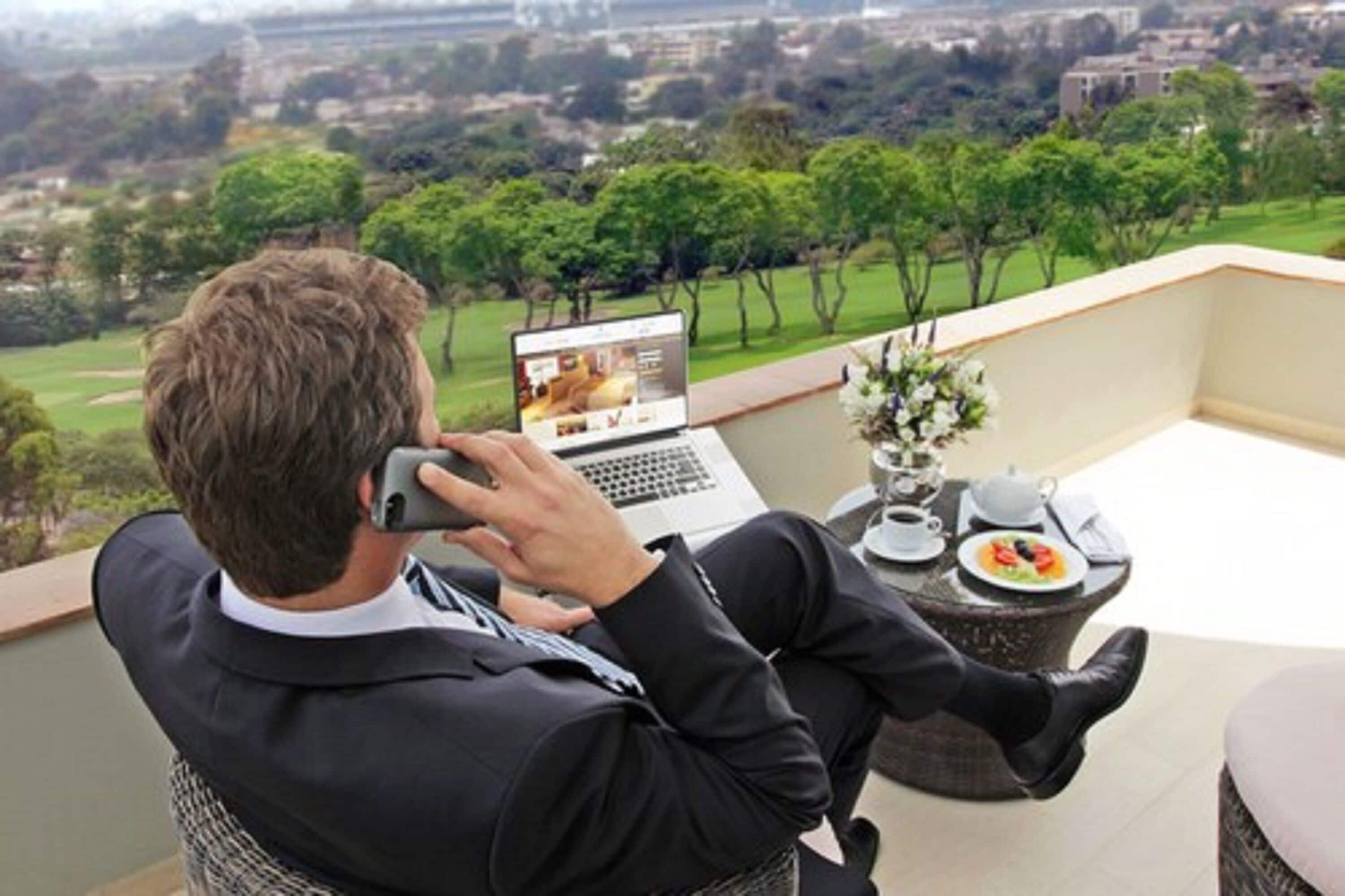 Blick von der Unterkunft