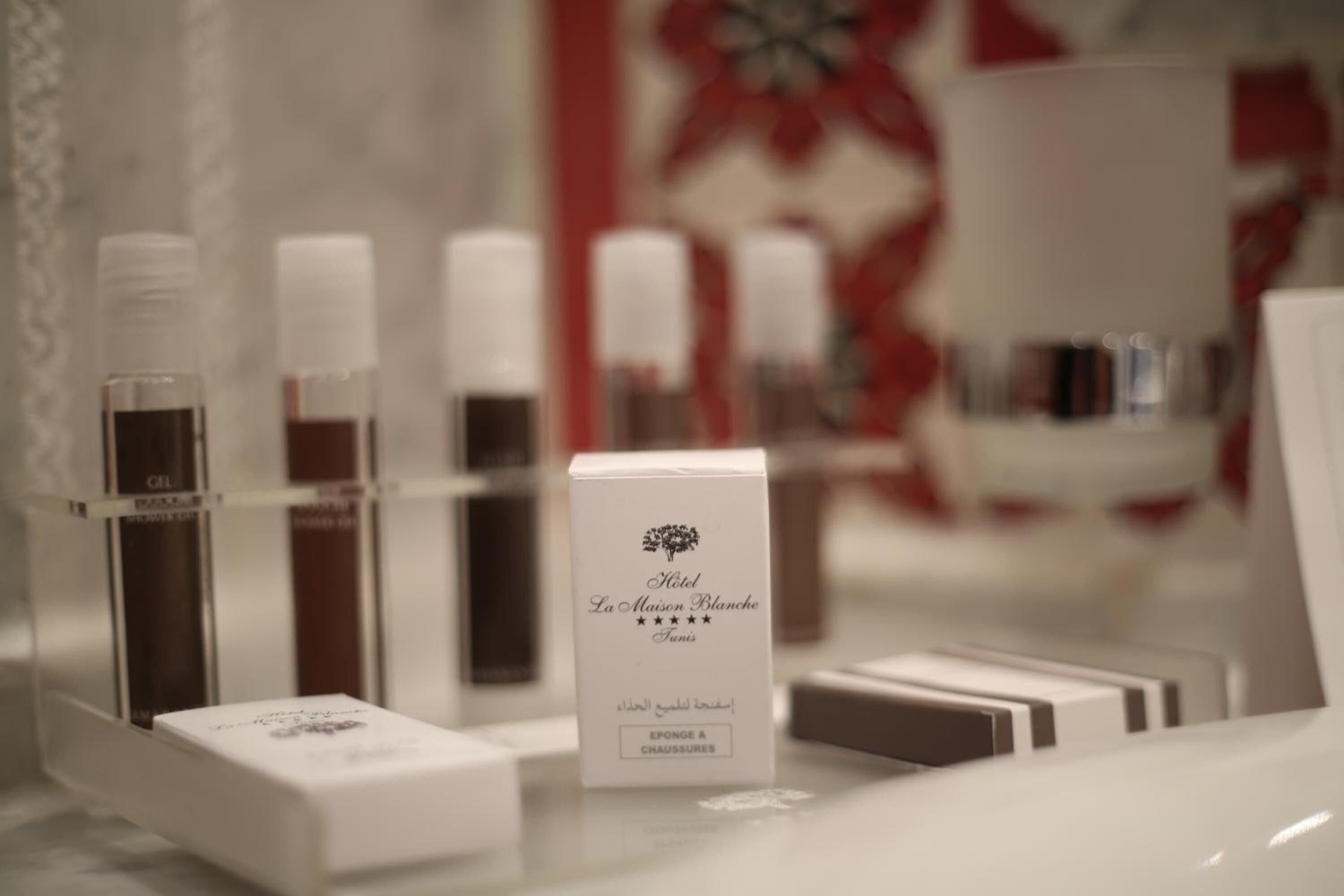 free toiletries, hair dryer, towels