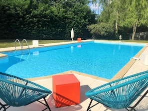 Außenpool, geöffnet von 15:00 Uhr bis 20:00 Uhr, Liegestühle