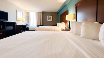 Pillowtop beds, in-room safe, desk, laptop workspace