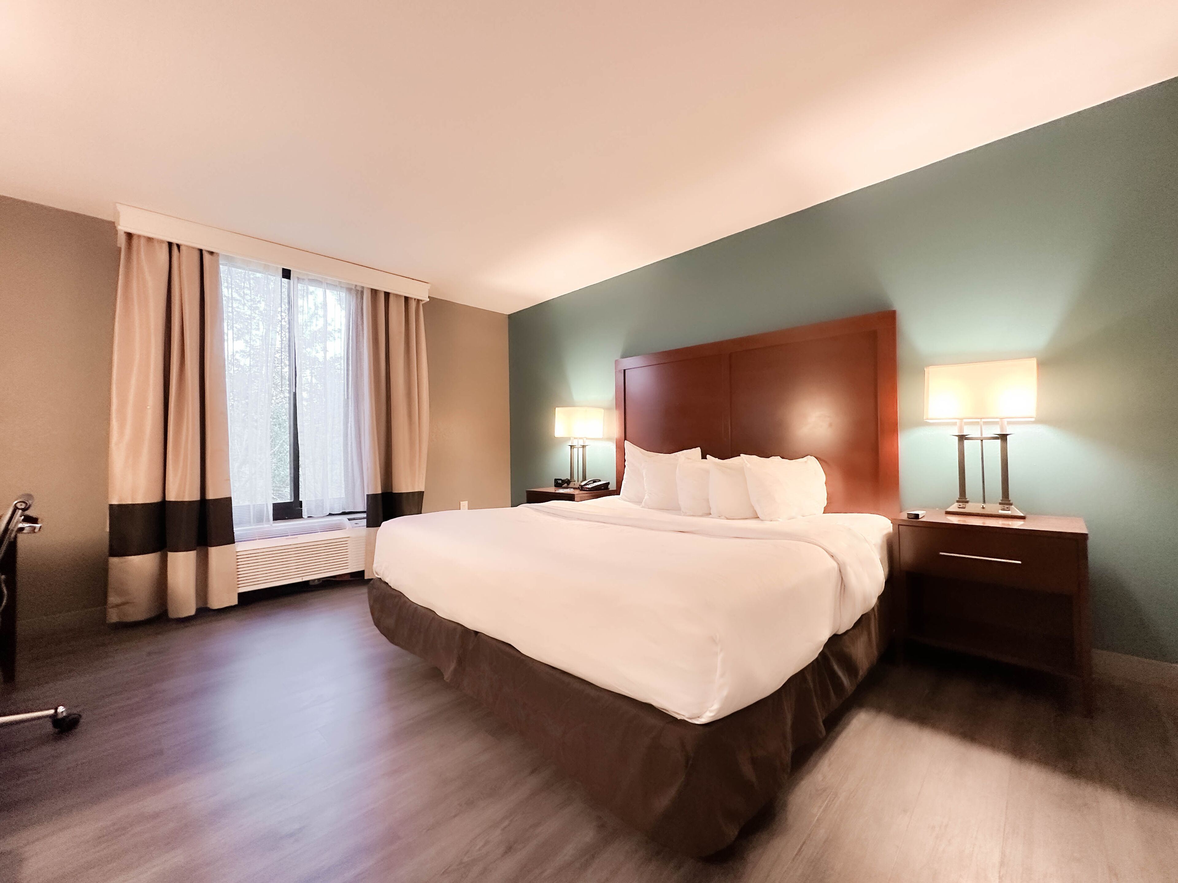 Pillow-top beds, in-room safe, desk, laptop workspace