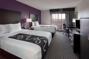 Premium bedding, pillow-top beds, desk, laptop workspace - La Quinta Inn & Suites Bloomington West 2011 (Bloomington)