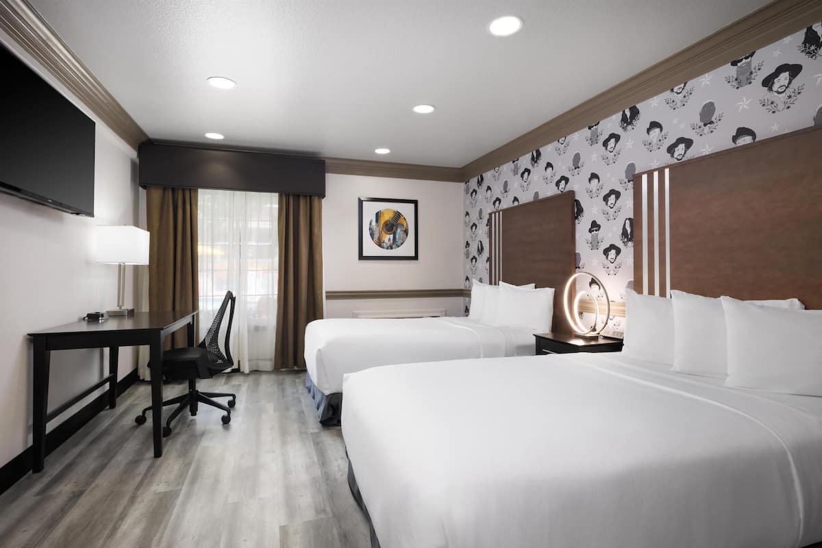 suite, 2 double beds, accessible, refrigerator & microwave (with sofabed) | 1 bedroom, premium bedding, in-room safe, desk