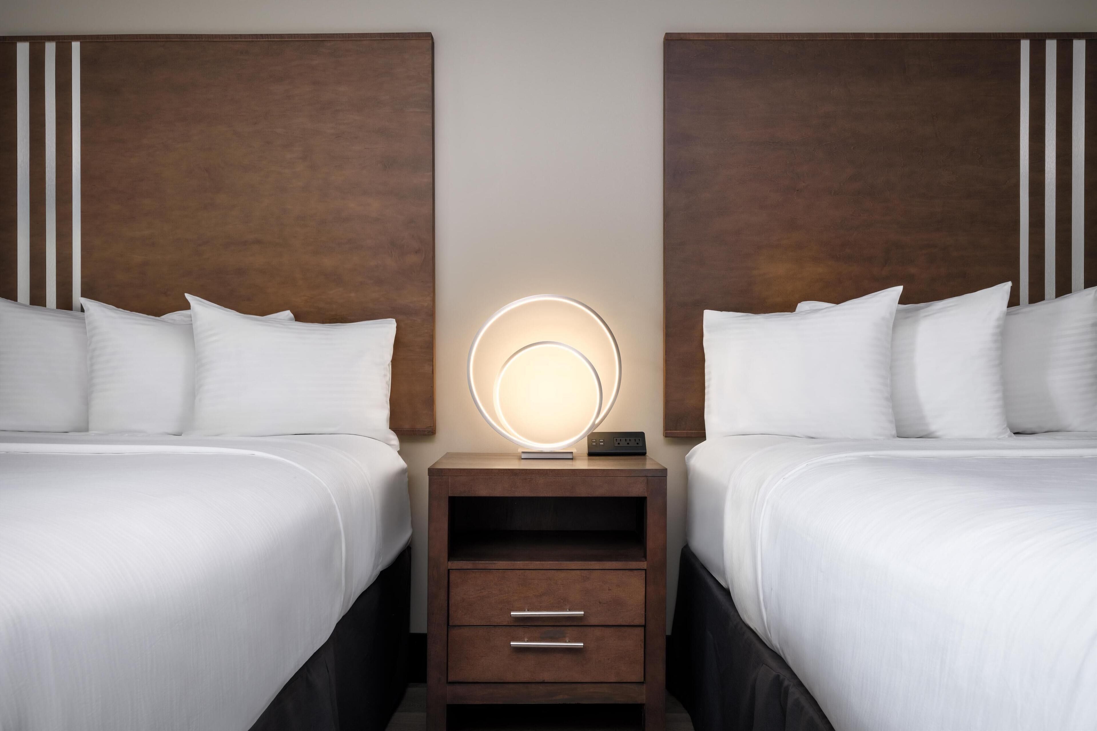 standard room, 2 double beds, refrigerator & microwave, courtyard view | 1 bedroom, premium bedding, in-room safe, desk