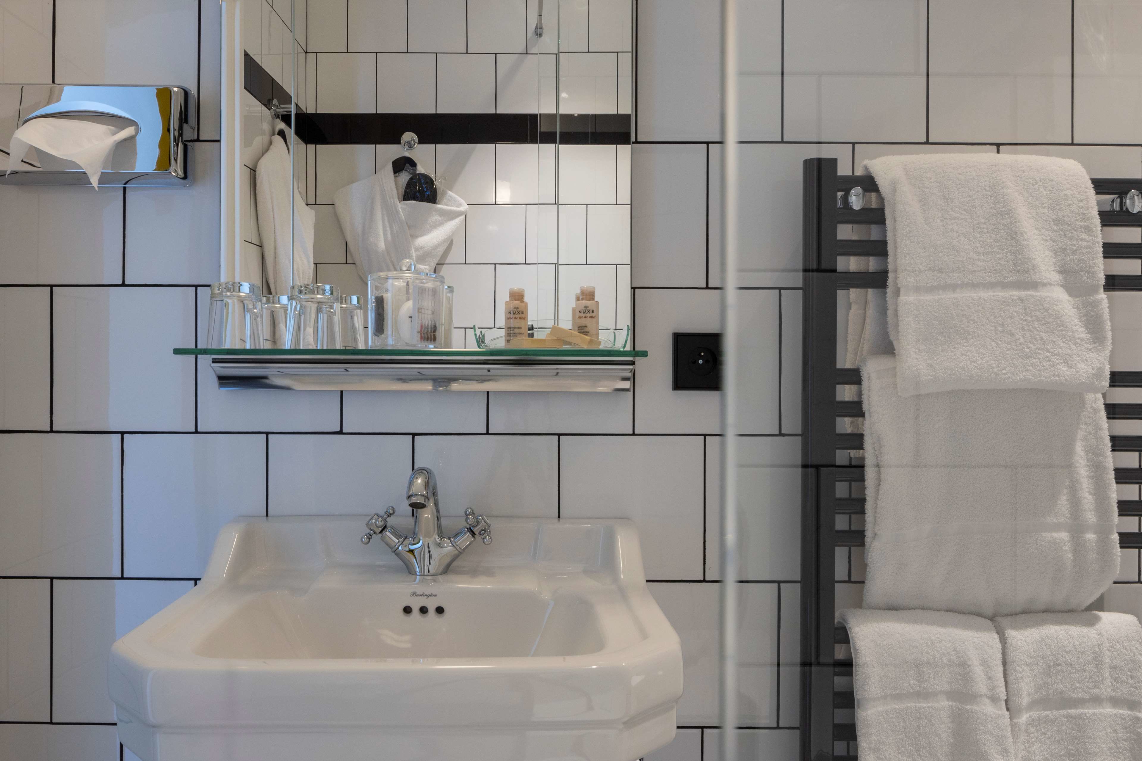 junior suite, 1 king bed, non smoking (twin bed on request;with sofabed) | bathroom | shower, rainfall showerhead, designer toiletries, hair dryer