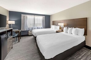 Standard Room, 2 Queen Beds, Non Smoking | Desk, laptop workspace, iron/ironing board, free WiFi
