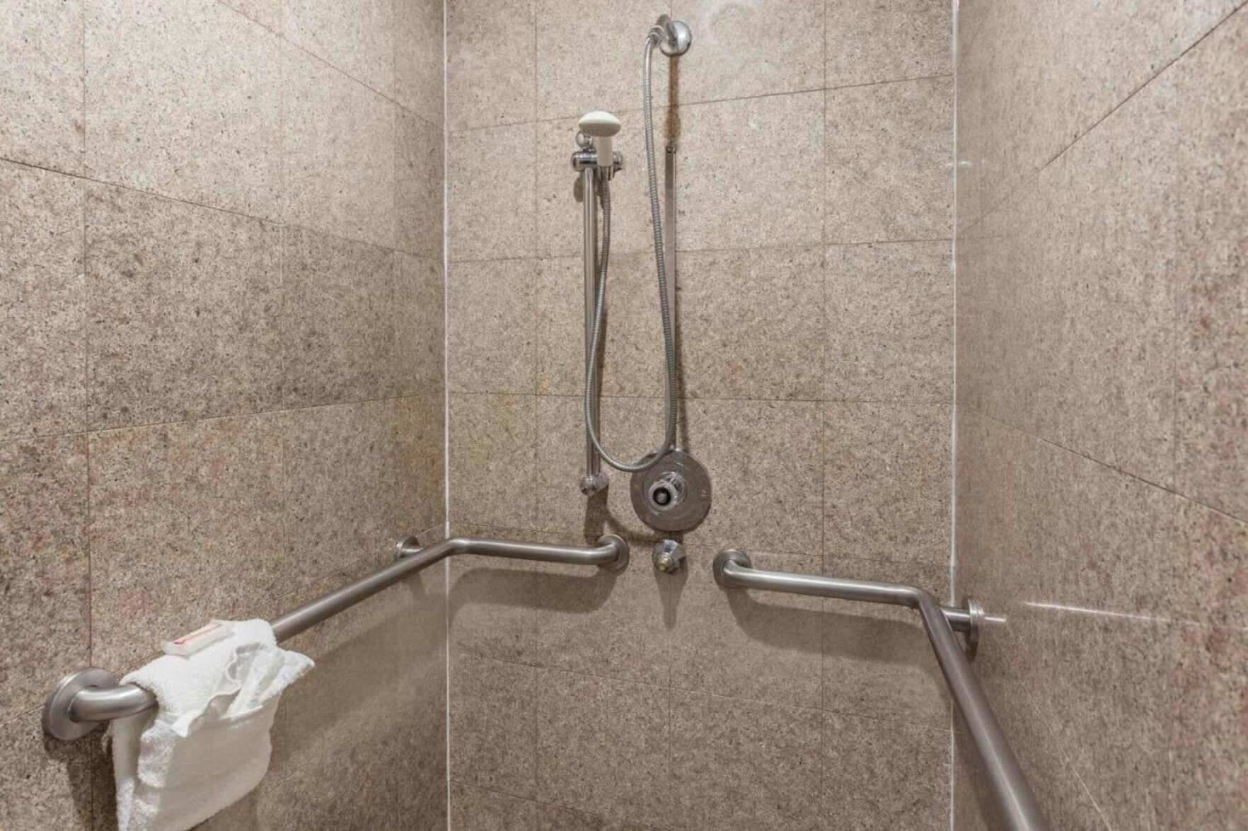Bathroom | Shower, hair dryer, towels