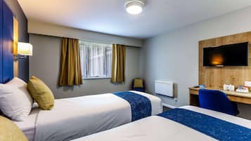 Desk, free cots/infant beds, free WiFi, bed sheets