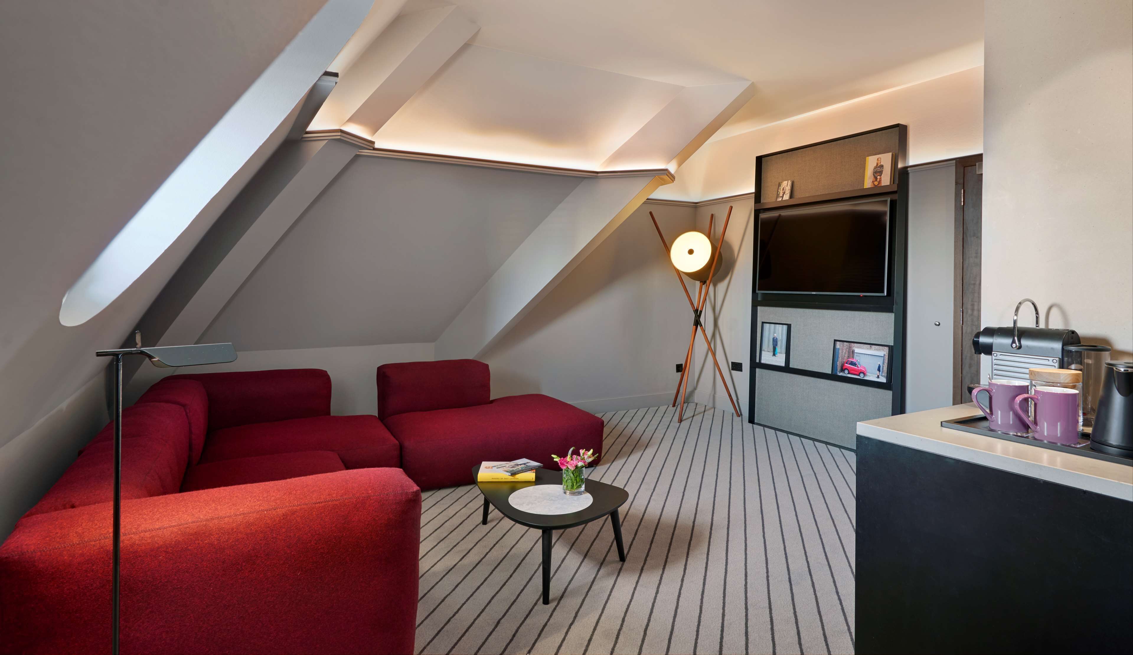 andaz, suite 1 king bed | premium bedding, free minibar items, in-room safe, desk