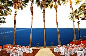 Outdoor wedding area
