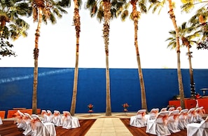 Outdoor wedding area
