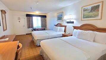 Room, 2 Queen Beds, Non Smoking | Premium bedding, iron/ironing board, free WiFi, bed sheets