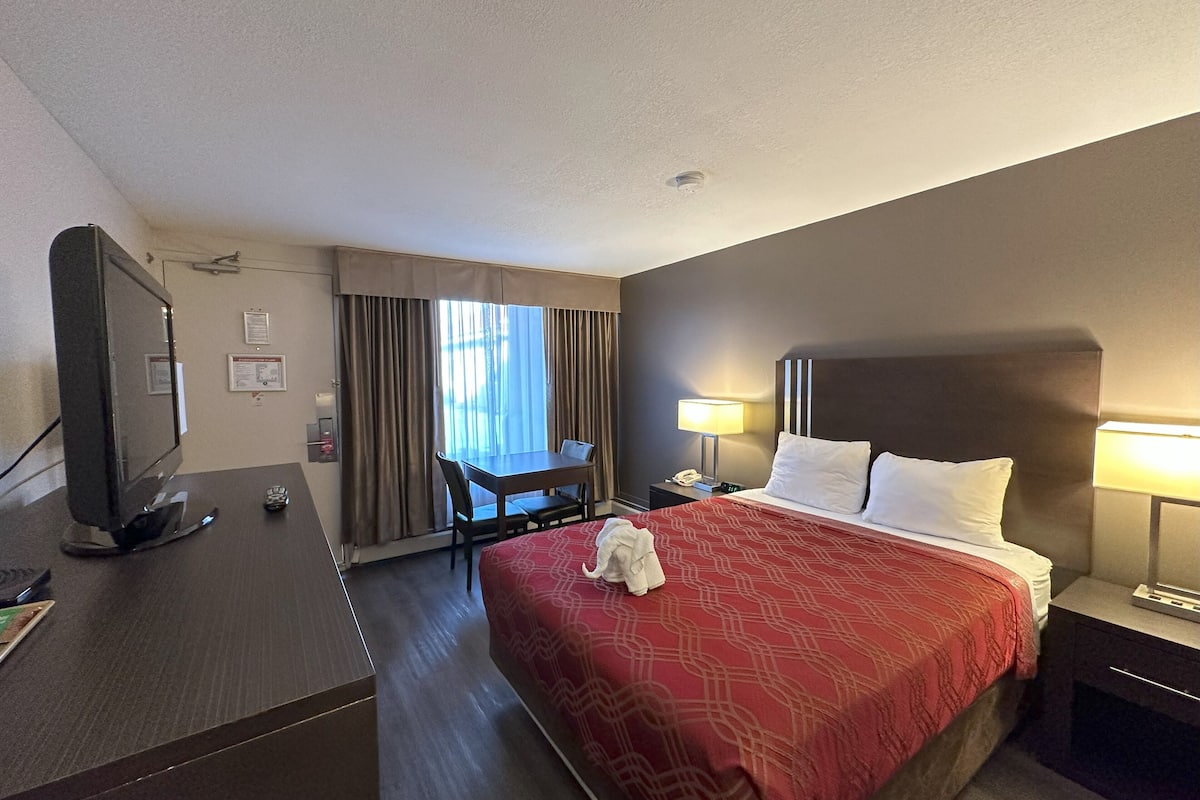 Standard Room, 1 Queen Bed, Non Smoking | Pillowtop beds, laptop workspace, blackout drapes, iron/ironing board