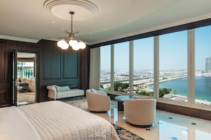 Presidential Suite, 1 Bedroom, Breakfast, Happy Hour, Afternoon Tea | 1 bedroom, premium bedding, down duvets, pillow-top beds - Le Méridien Mina Seyahi Beach Resort & Waterpark (Dubai)