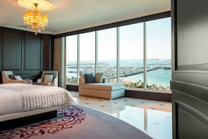 Premium bedding, down comforters, pillowtop beds, minibar