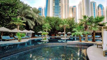 3 outdoor pools, free pool cabanas, pool umbrellas