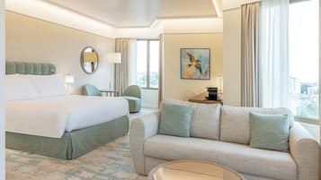 Ropa de cama de alta calidad y minibar