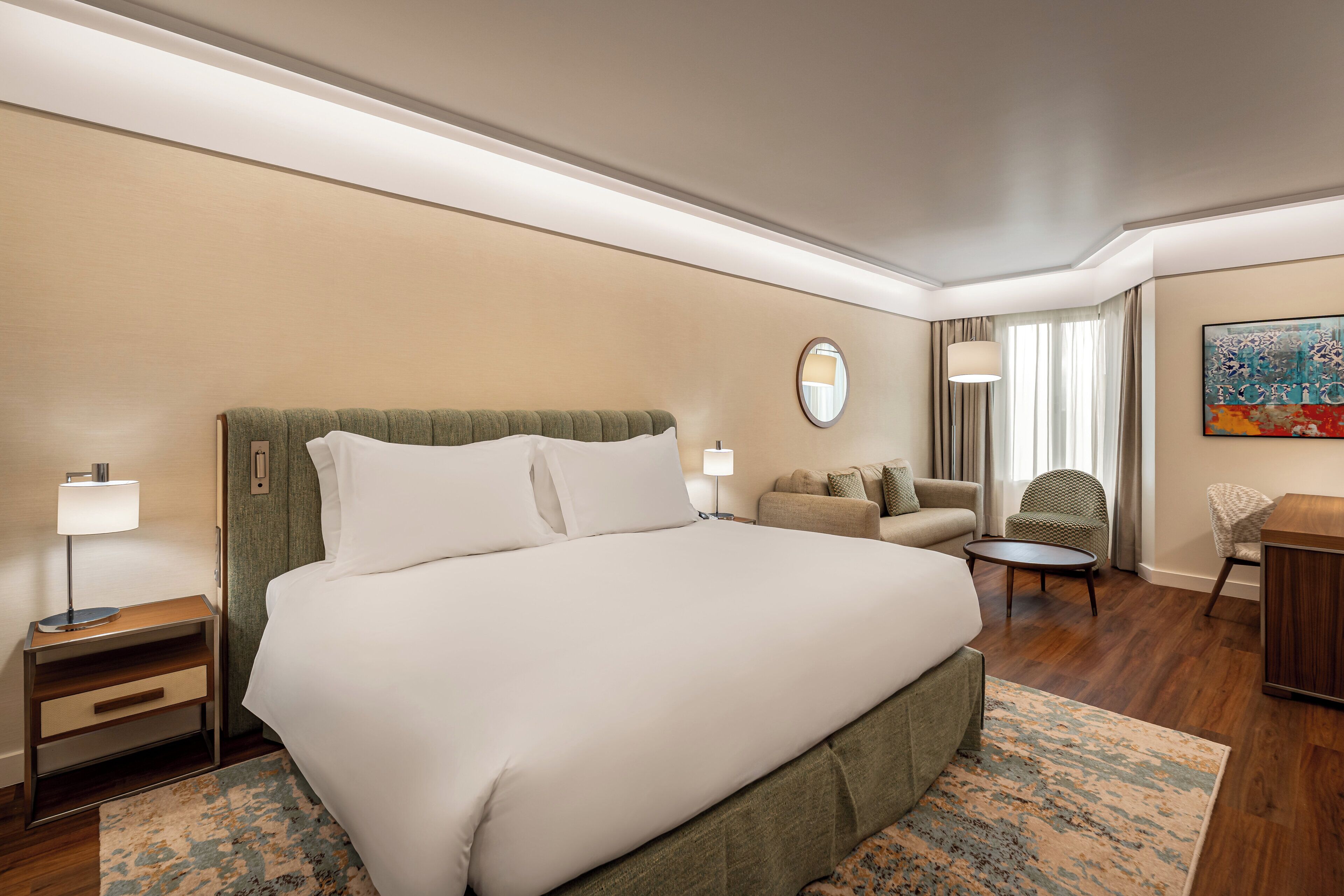 Junior Suite, 1 King Bed with Sofa bed (High Floor) | Premium bedding, minibar, in-room safe, desk