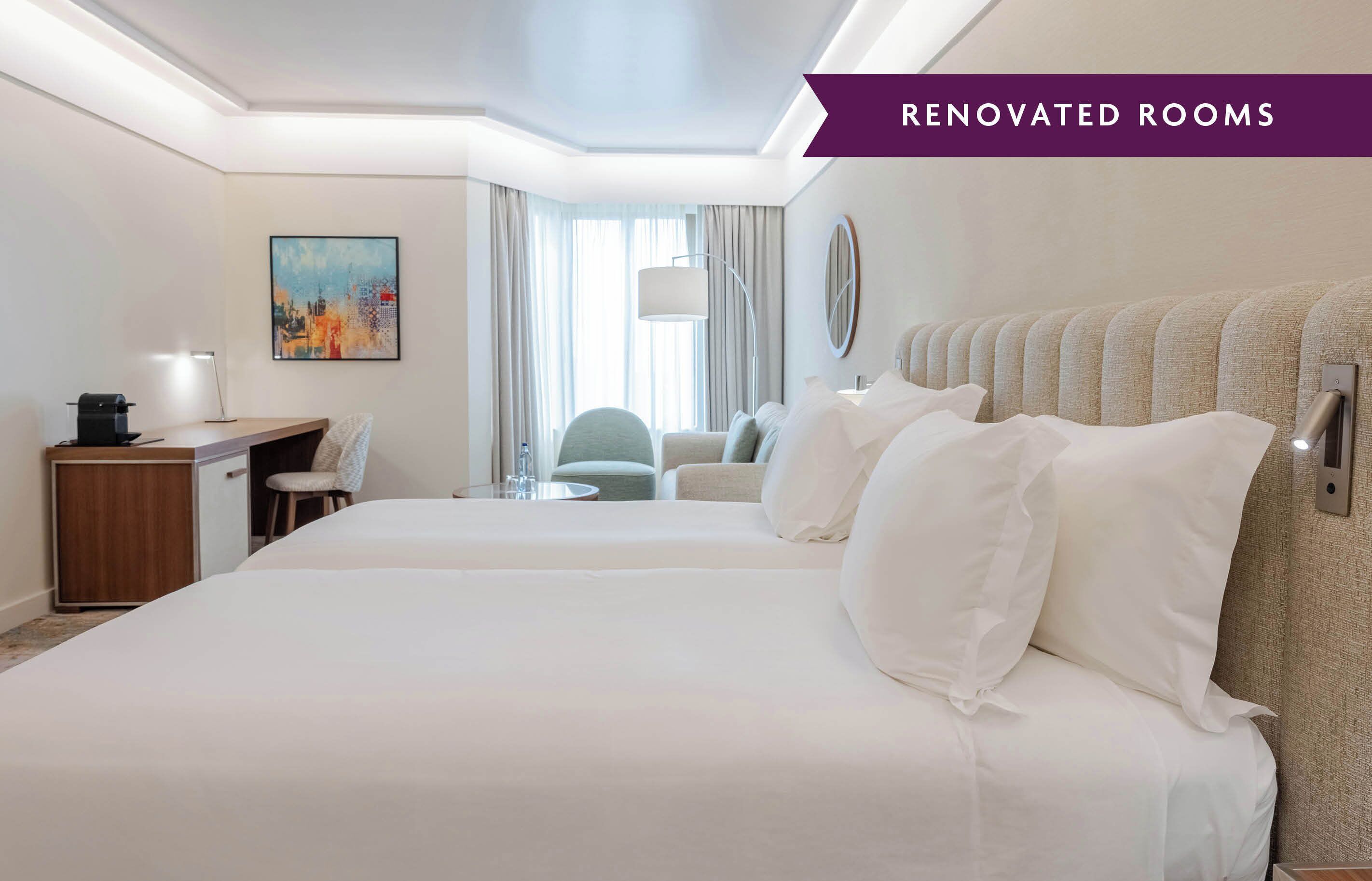 Kamar Premium, 2 Tempat Tidur Twin, akses difabel, Akses Club Lounge (High Floor) | Seprai premium, minibar, brankas, dan meja kerja