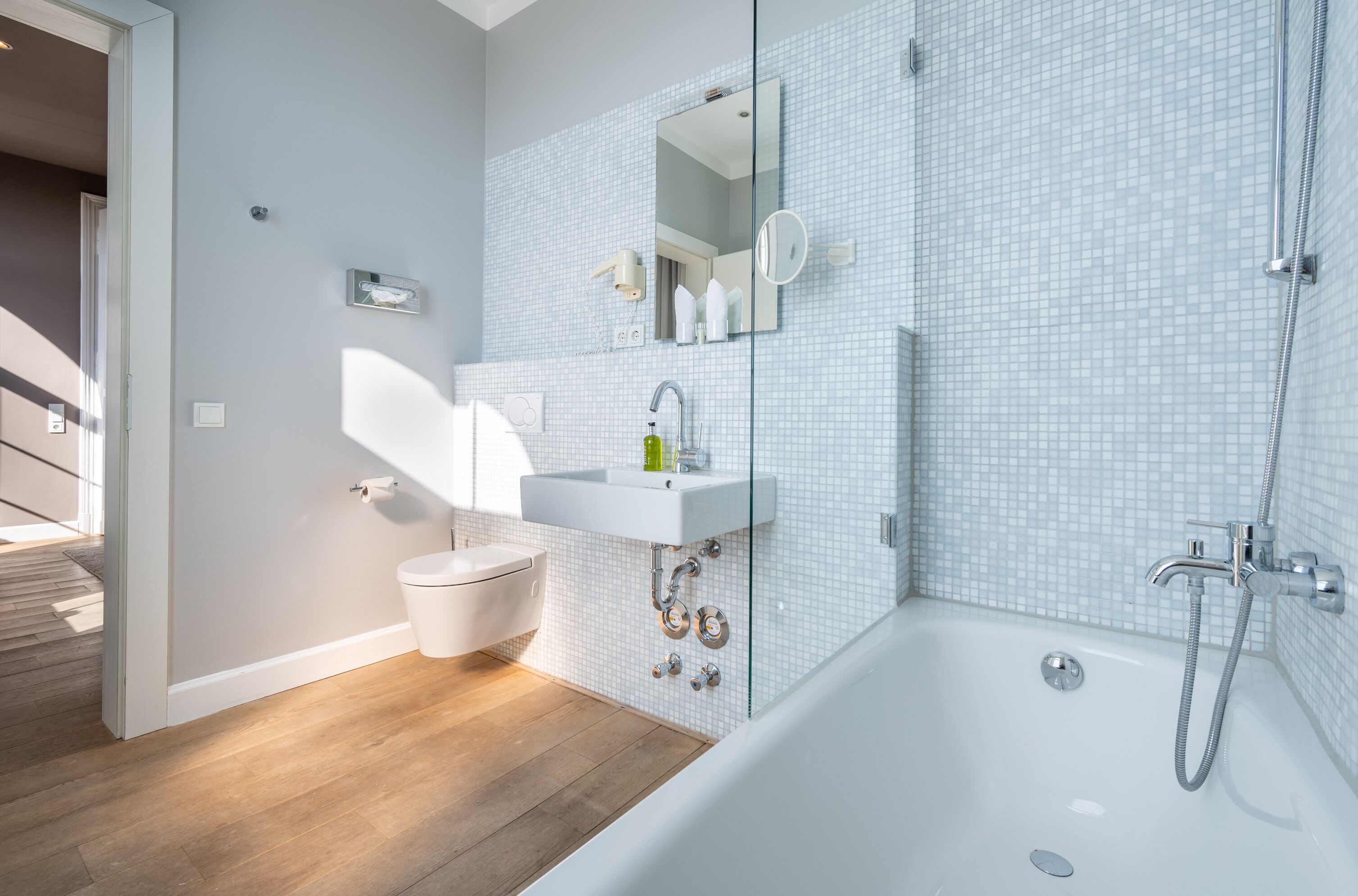 classic apartment | bathroom | free toiletries, hair dryer, towels