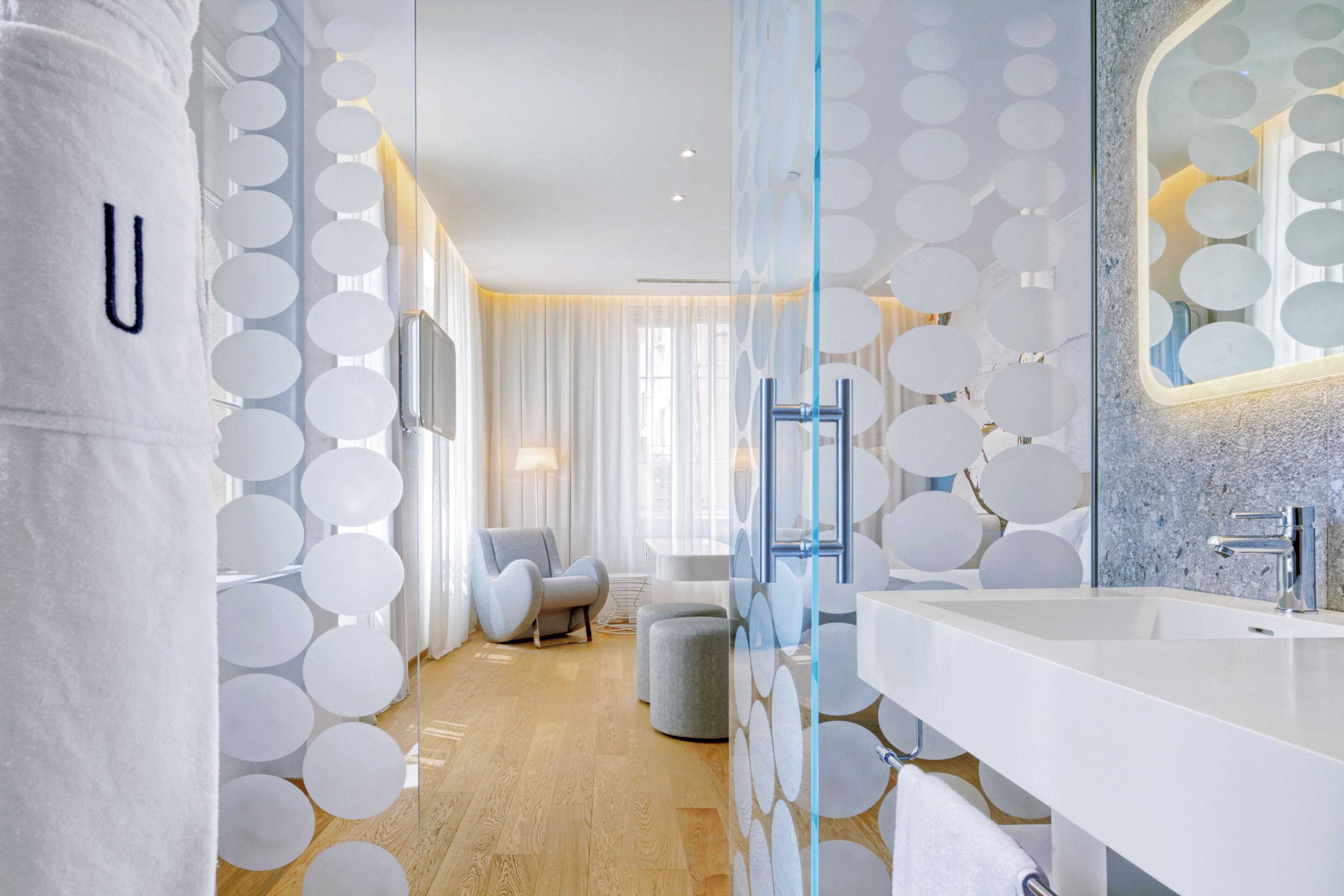 shower, free toiletries, hair dryer, bathrobes