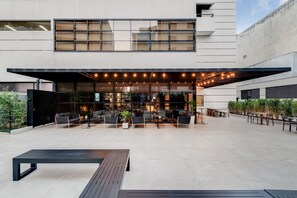 Outdoor banquet area