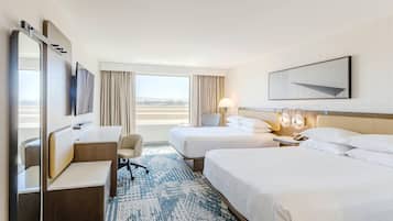 Room, 2 Queen Beds, Non Smoking | Desk, blackout curtains, iron/ironing board, free WiFi