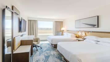 Room, 2 Queen Beds, Non Smoking | Desk, blackout drapes, iron/ironing board, free WiFi