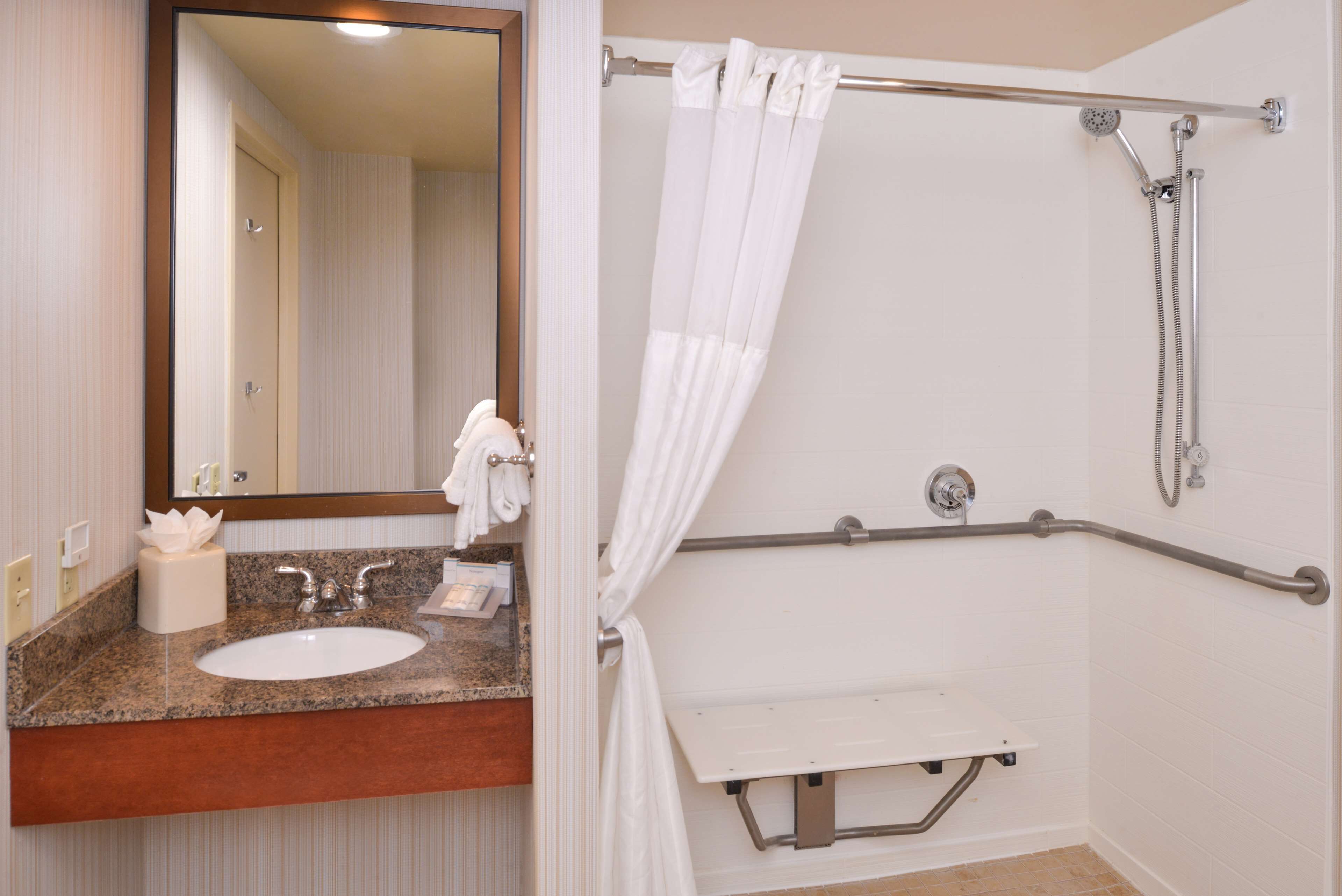 room, 1 king bed, accessible | bathroom | combined shower/bathtub, free toiletries, hair dryer, towels